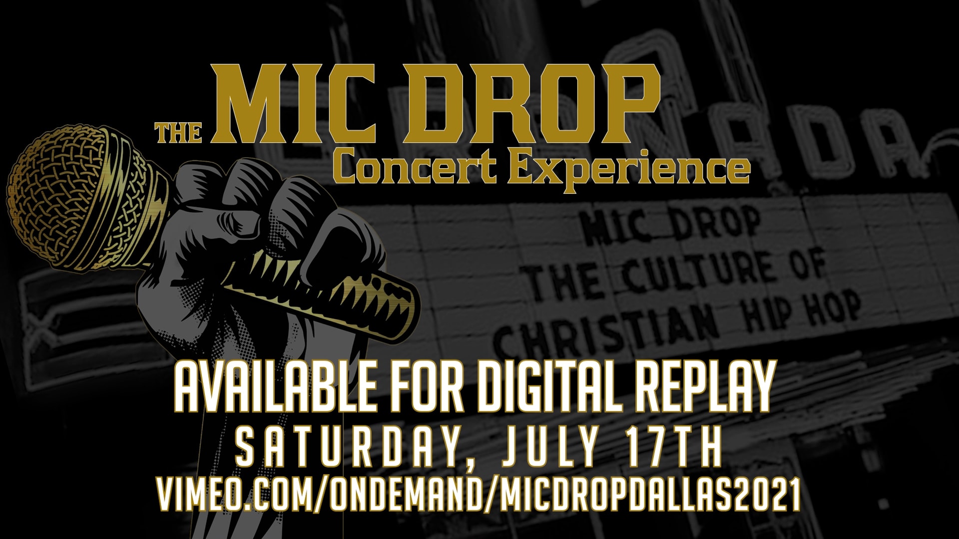 The Mic Drop Concert Experience Replay Saturday 3 PM EST Holy Culture