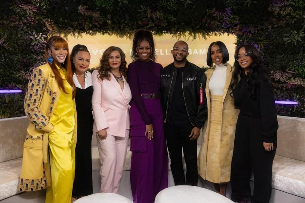 Da Fixx Ep. 209 Revolt TV CEO Detavio Samuels alt pic 2 with Michelle Obama and others