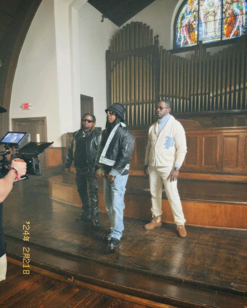 Da Fixx Ep 234 alt pick 1, 1K Phew, Young Dro and 1K Pson on the set of their video Favorite Trapper