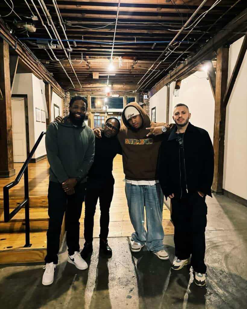 Aaron Cole with Kirk Franklin and others