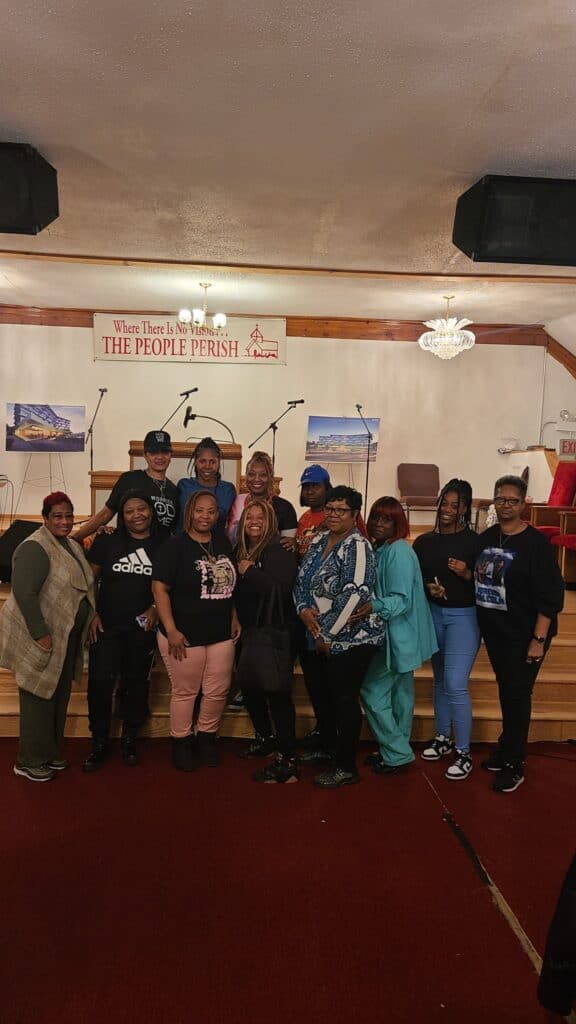 Dr. Carnicki with church members